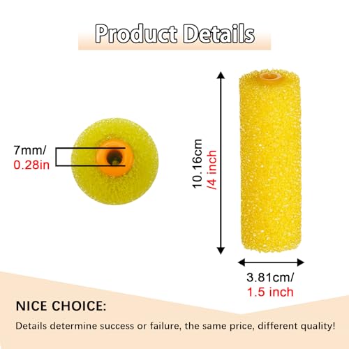 8 Pcs Textured Paint Roller Covers, 4 inch Small Textured Rollers | Foam Drywall Texture Paint Rollers, House Paint Roller Covers for Art Painting Walls Ceilings - size: 4",8pcsSMALL