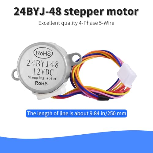 24BYJ48 DC 12V Stepper Motor, 4 Phase 5 Wire | Micro Reducer Stepper Motor, Speed Reduction Stepping Motor, Replacement Fan Motor for Wireless Camera, Air Conditioner, DIY - size: 1pcs 24BYJ48