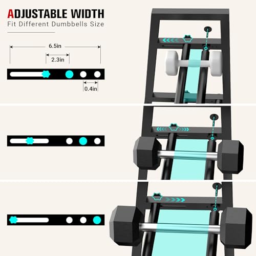 Dumbbell Rack Stand Only, Adjustable Weight Rack for Home Gym, Capacity Weight Storage Stand, Kettlebell & Dumbbell Organizer, Space-Saving Fitness Equipment Rack - color: Carbon Black