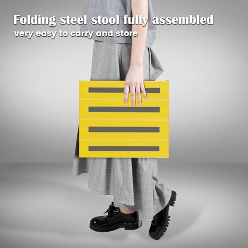 Marudina Large Platform RV Steps, 3-Level Adjustable Height Aluminum Folding Step Stool, Light Folding Anti-skidding RV Step, Supports Up to 1,000 lb (17.5" X 13.5" Large Platform) | 17.5"x13.5" Large Platform,Aluminum Frame,Non-Slip Rubber Feet,Quick Fol