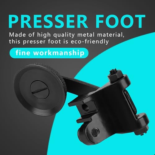 4 Pack Roller Presser Foot Even Feed Foot with Stainless Steel Roller for Thick Fabrics for Industrial Sewing Machines