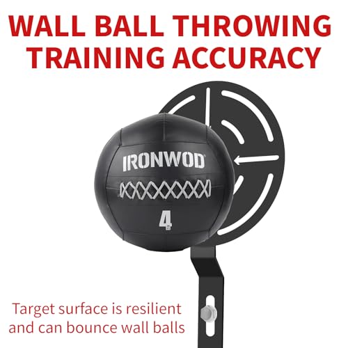 AHTAPFON Wall Ball Target for Rack Mounted with Extension,Medicine Ball Target for Power Rack Attachments,Home Gym Exercise Ball Squash Fitness for Enhance Explosive Power - size: 1″/26mm Hole