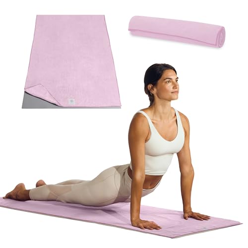 Gaiam Yoga Mat Towel Microfiber Mat-Sized Yoga Towel for Hot Yoga - color: Lilac Lace, size: 1 Towel