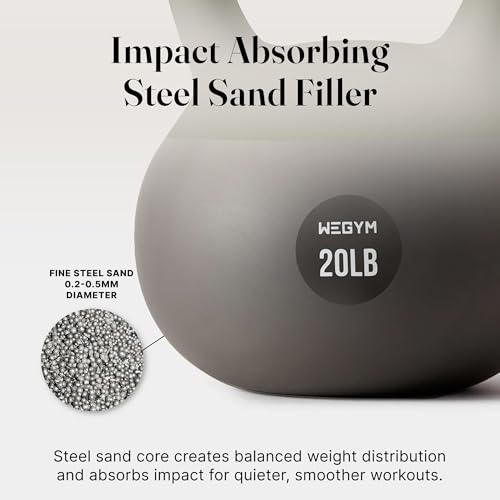 WeGym Soft Kettlebells with Cushioned Impact-Resistant Base and Anti-Slip, Wide-Grip Handle for Home Workouts, Weightlifting, and Full Body Strength Training - color: Forest, style: 15LB