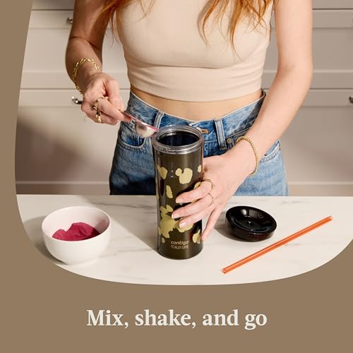 Contigo x Ally Love Shake & Go Tumbler, Autoclose Lid, Leak Proof, 20oz, Licorice - color: Licorice