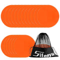 Spot Markers 4inch 9inch Rubber Agility Dots Flat Cones Non Slip Sports Dots Floor Spots Agility Markers for Kids Soccer Football Basketball Speed Agility Training - style: 18pcs Orange 9inch