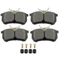 SCITOO D886 Rear Metal Brake Pads Sets w/Hardware Replacement For Ford For Fiesta 2014-2019,For Ford For Focus 2001-2007 - size: Rear D886-7763