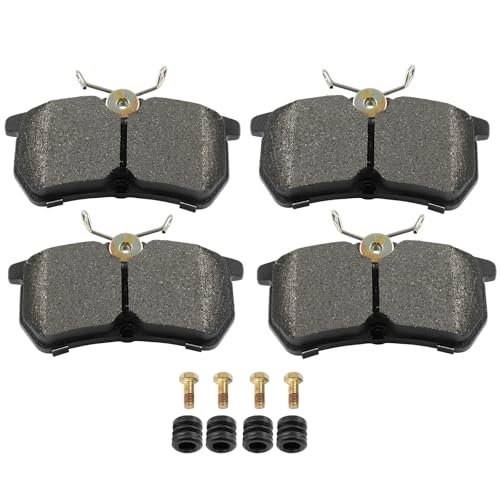 SCITOO D886 Rear Metal Brake Pads Sets w/Hardware Replacement For Ford For Fiesta 2014-2019,For Ford For Focus 2001-2007 - size: Rear D886-7763