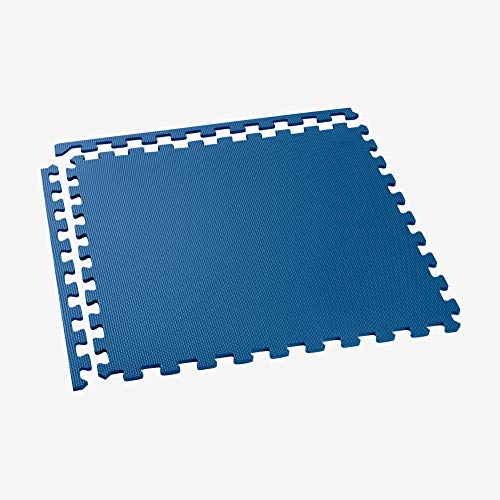 We Sell Mats 1/2 Inch Thickness Multipurpose EVA Foam Floor Tiles, Interlocking Floor Mat for Indoor Gym and Home Use, 24 in x 24 in, Blue, 16 Square Feet (4 Tiles) - color: Blue, style: 16 Square Feet (4 Tiles)