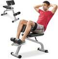 Lifepro SculptTrainer Roman Chair – 20+ Exercises, Foldable, 330 lb Cap | Hyperextension, hip thrusts, sit-ups & back extensions, 10 height positions, padded seat + dual rollers, alloy steel - color: Silver, size: Large