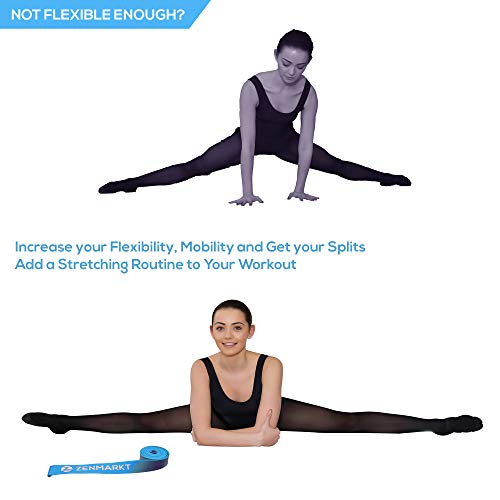 Ballet Stretch Bands for Flexibility, Strength and Dance Training | Ideal for Ballet, Gymnastics, Cheerleading and Pilates, Perfect for Practice, Training and Competitions - color: Blue