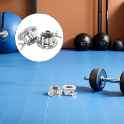 VALICLUD Barbell Collar Clamps 2.8mm Steel Dumbbell Screw Locking Fasteners 2pcs Pack Weight Lifting Collars Gym Clips for Home Fitness Security