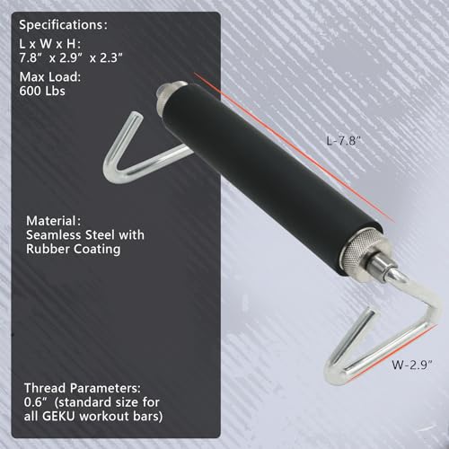 Resistance Bands Bar Accessories, Fitness Handles, Detachable Workout Bar Attachment，Only Available for GEKU FIT’s Products - color: 6.7" Short Handle x 1
