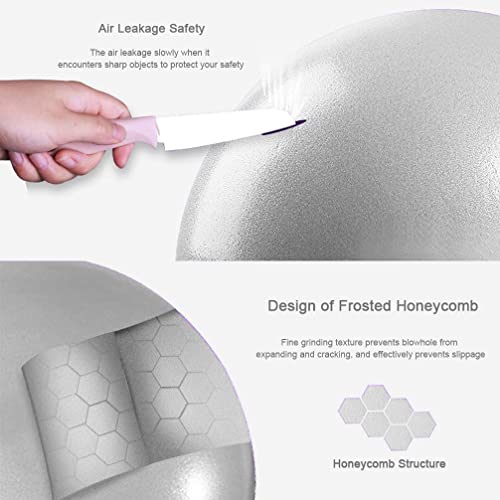2 Pack Exercise Balls, 8-9 Inch Mini Pilates Yoga Balls, Anti-Burst Small Fitness Balls for Pilates, Yoga, Core Training and Physical Therapy, Improves Balance - color: Gray