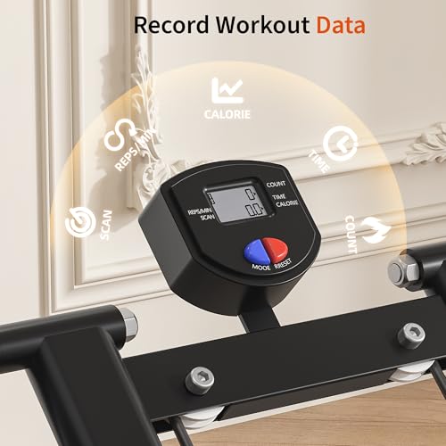 MOMODA Stair Stepper Resistance Adjustable Folding Vertical Climber Machine for Home Gym Full-Body Workout - color: Black