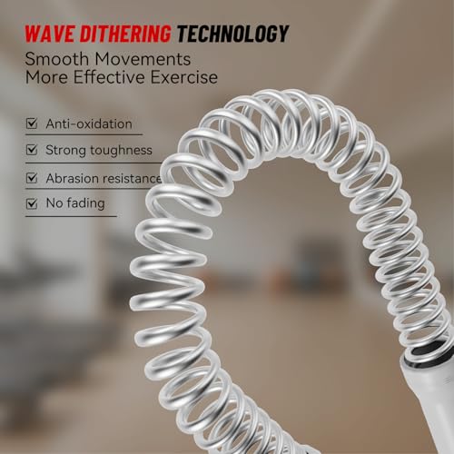Cordless Ropeless Battle Ropes for Home Gym – Portable Weighted Workout Rope for HIIT, Cardio & Strength Training, Low-Impact Full Body Exercise Equipment for Men & Women - color: Grey