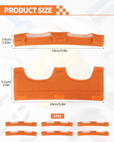 6 PCS Hard Hat Liner, Hard Hat Sweatband, Washable Hardhat Sweatband, Reusable Flame Retardant Cotton Hard Hats Sweat for Chainsaw Helmet, Hard Hats Liner Replacement, Welding Helmet - color: 6 PCS