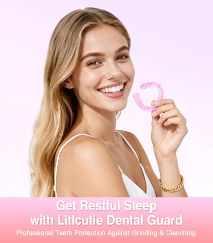 Anti Grinding Guard, Mouth Guard for Grinding Teeth at Night, Night Guards for Teeth Grinding for Adults, Pink + Clear, 2 Size (4 Pack), Guard Cases with 5X Magnifier