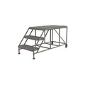 Tri-Arc WLWP032448 3-Step Forward Descent Mobile Steel Work Platform, 24-Inch x 48-Inch Platform - size: 24" x 48", style: 3-Step