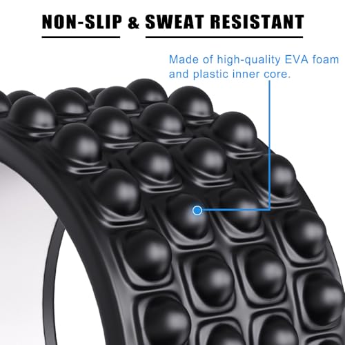 Kipika Back Roller Wheel,Back Stretcher,Back Cracker,Yoga Wheel, Foam Roller for Back Pain Relief and Posture Correction with Massage Ball