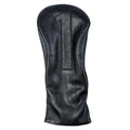 Golf Club Covers – Blackout Leather Driver Headcover, Fairway Wood, 3 Wood, Hybrid, Fits Mallet Blade Putter Head Covers Alignment Stick Cover - size: DRIVER