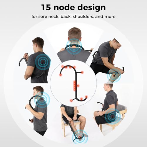 Detachable Trigger Point Massage Tool for Body Muscle Pain Relief | Button-Release Design, S/C, Massage Hook for Back, Neck & Shoulder, Pressure Point Therapy Tool for Deep Tissue Relief - color: Black, size: Medium
