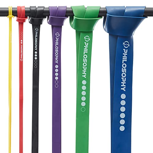 Philosophy Gym Pull Up Assist Band - Resistance Power Loop Exercise Band - style: 6 Piece
