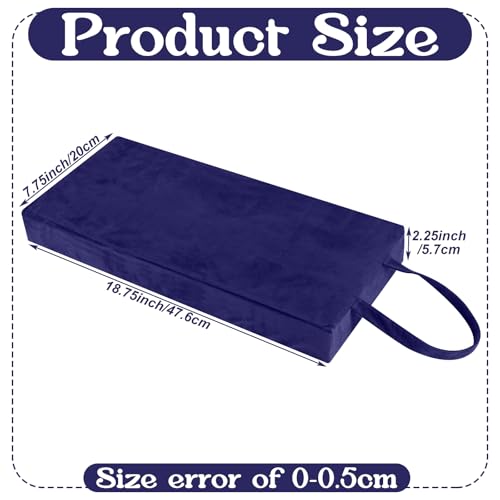 Colingmill Personal Prayer Kneeler Pad 18 3/4 Inch Christian Kneeling Pillow Microfiber and High Density Foam Personal Religious Prayer Kneeler Pad Pillow Bench for Kneeling Christian Gift(Navy Blue) - color: Navy Blue