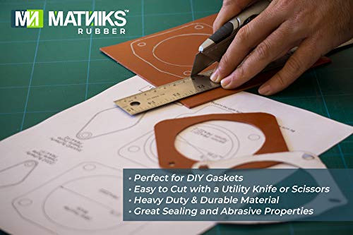 MATNIKS Rubber Sheet Roll, Heavy Duty, High-Grade 60A, Neoprene Black, 39x17.5-Inch by 1/16 (+/- 5%) for Plumbing, Work Bench, Gaskets DIY Material, Supports, Leveling, Sealing, Bumpers, Protection - size: 39"L x 17.4"W x 0.1"Th