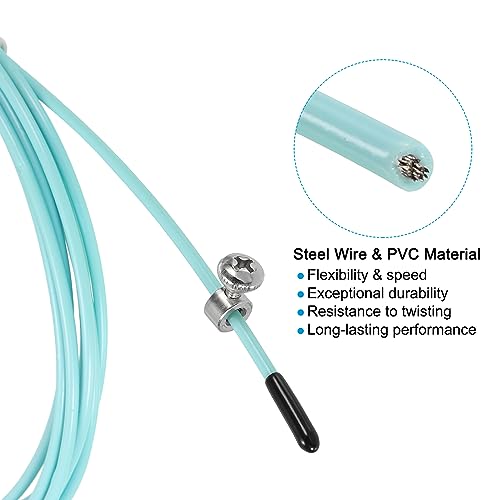 PATIKIL Speed Jump Rope Replacement Cable Professional Skipping Rope Steel Wire Replace for Rope Skipping Training - color: Green