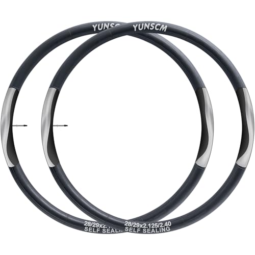 2-PCS 28"/29" Self-Sealing Bike Tubes 28/29 x2.125-2.40 RFV48mm Automatic Repair, Puncture Resistant Compatible with 28/29x2.125/2.2/2.25/2.3/2.35/2.4 Bike Bicycle Tire Tubes Presta Valve