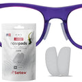 Setex Gecko Grip 1.8mm Thick Anti Slip Eyeglass Nose Pads, (Bulk Pack 15 Clear Pair) USA Made, 2500 Innovative Microstructured Fibers per Nose Pad, 1.8mm x 7mm x 16mm - size: Bulk Pack 15 Clear Pair