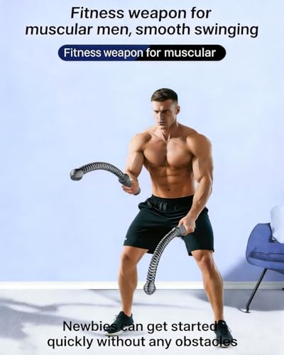 Weighted Ropeless Battle Ropes, 2026 New Cordless Battle Ropes for Home Gym, Heavy Duty Portable Endless Workout Rope Trainer for Strength Training, At Home Gym Equipment for Men & Women