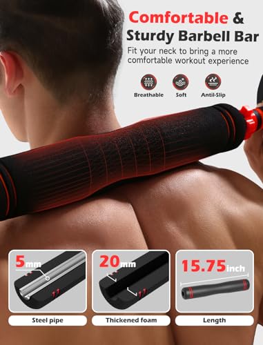 UKEEP Adjustable Dumbbells, 20/30/40/55/60/70/80/90lbs Free Weights Dumbbells Convertible 2 or 3 in 1 Set Used as Barbell, Kettlebells, A Pair of Lightweight for Home Gym - style: 3 IN 1 55LB (27.5LB Pair)