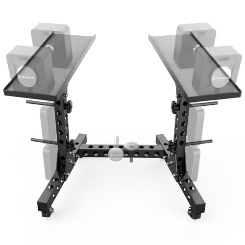Eisenlink Adjustable Dumbbell Rack & Weight Rack, Holds 440lb, Low/High | Space Saving Design for Home Gym Organization - color: HIGH RACK