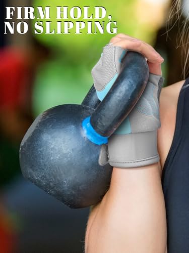 Fourluoo 3 Pairs Weight Lifting Gloves for Men Women, Gym Workout Gloves with Full Palm Protection, Breathable Anti-Slip Fitness Glove for Training, Cycling, Pull-ups, Medium - style: Bright Style