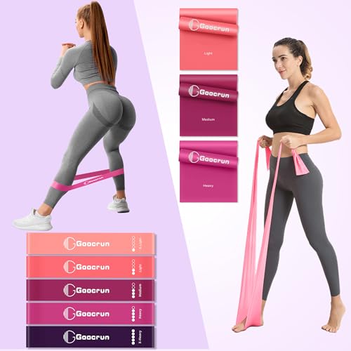 Goocrun Pilates Ring Set Exercise Equipment, with Exercise Resistance Bands Set, Pilates Ball, Sliding Disks. Portable Home Gym - with Fitness Guide Poster - color: Purple, size: Basic-level