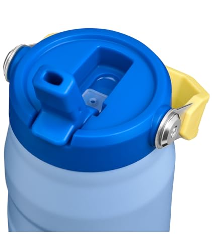 STANLEY IceFlow Flip Straw 2.0 Water Bottle 24 oz | Built-In Straw with Larger Opening | Lightweight and Leak Resistant | Insulated Stainless Steel | BPA-Free | Cornflower Admiral Blue - color: Cornflower Admiral Blue, size: 24 Ounces