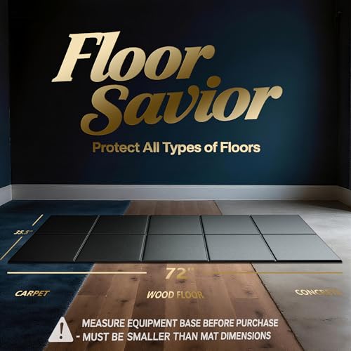 Foldable Treadmill Walking Pad Mat for Carpet Floors,72" x 35.5" 6mm Thick Treadmill Mat for Hardwood Floor,Indoor Exercise Stationary Bike,Elipitial, Gym Equipment, Noise Shock Absorption - size: 72"L x 35.5"W x 0.24"Th