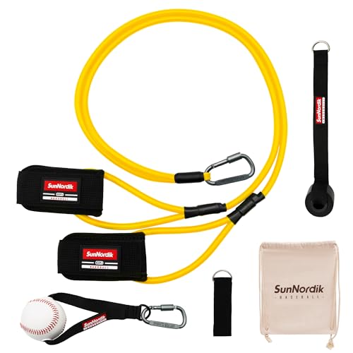 SunNordik Resistance Bands for Pitchers with Carry Bag | Baseball & Softball Training Gear, Build Arm Strength for Pitching & Throwing, Training Bands Suitable for All Skill Levels - size: 10LB (Beginner Level)