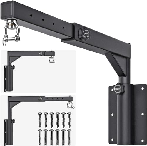 BeneLabel Wall Mount Heavy Bag Hanger, Heavy Duty Punching Bag Stand, Boxing Bag Bracket for Home Gym Indoor Outdoor, 800 LB Capacity - color: 13-17" Height Adjustment