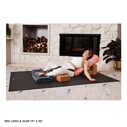 Manduka PRO Yoga Mat - 6mm | Lifetime Durability | Hygienic Construction | Premium Studio Quality | Teacher Approved - color: Black, size: 79" x 52"