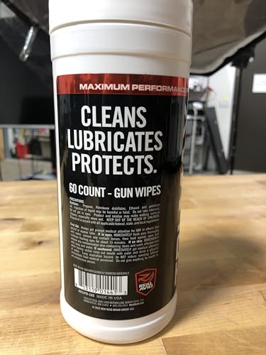 Real Avid Tri-Max CLP Gun Cleaning Wipes – 60 Pre-Saturated Cloths Clean, Lubricate & Protect Firearms – One-Step Rust Prevention, Long-Lasting Lubrication & Smooth Cycling in All Conditions