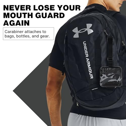 Under Armour Mouth Guard Case. Mouthguard Storage. Keep it Clean and Secure - color: Black Camo