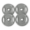 Amazon Basics 1-Inch Grip Weight Plates, Cast Iron, Strength Training, Home Gym - size: 2.5 lb, 4pc, 1"