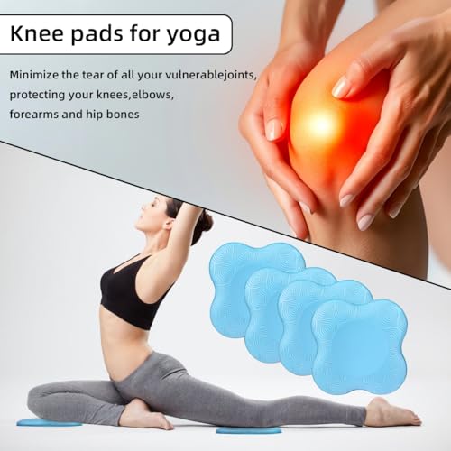 2 packs Yoga Knee Pad Mats Extra Thick for Knees Elbows Wrist Hands Head Foam Pilates Kneeling pad Yoga Knee Cushion Thick Exercise Pads for Knees Elbows Wrist Hands Head Foam Pilates Kneeling pad，Support Foam Pads for Women and Men - color: 4pcs-blue