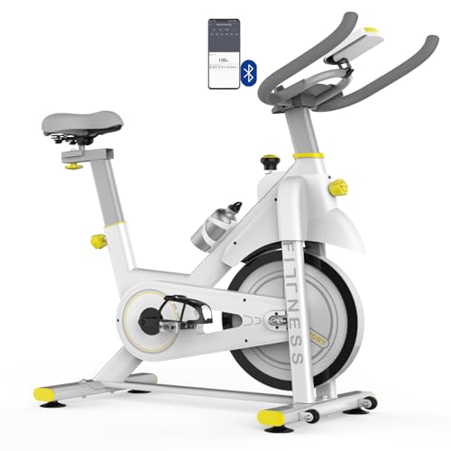 Indoor Exercise Bike, 30 lbs Flywheel, LCD Monitor, 330 lbs Weight Capacity, Tablet Mount, Comfortable Seat