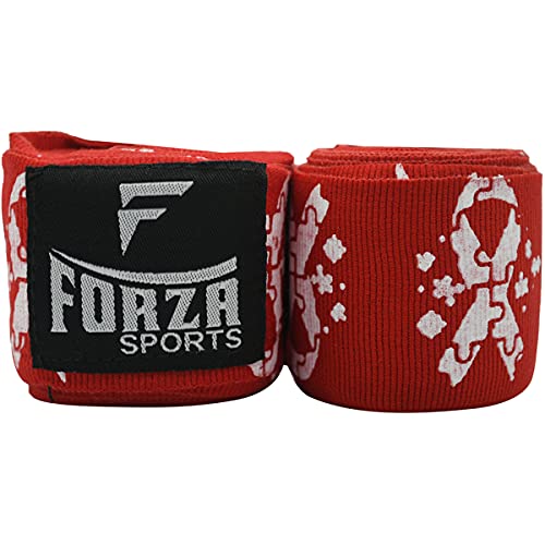Forza Sports 180" Mexican Style Boxing and MMA Handwraps - color: Autism Awareness Red