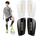 2 Pair Soccer Shin Guards Kids Youth, Shin Pads for 3-15 Years Old Boys and Girls Football Games EVA Cushion Protection Reduce Shocks and Injuries Lightweight Equipment - color: Black and White, size: Medium