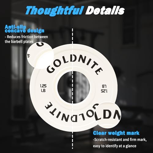 Change Plates Set 1.25LB 2.5LB 5LB Set Fractional Weight Plate Olympic Bumper Plates for Cross Training Steel Insert Strength Training Weight Plates - color: 1.25LBx2